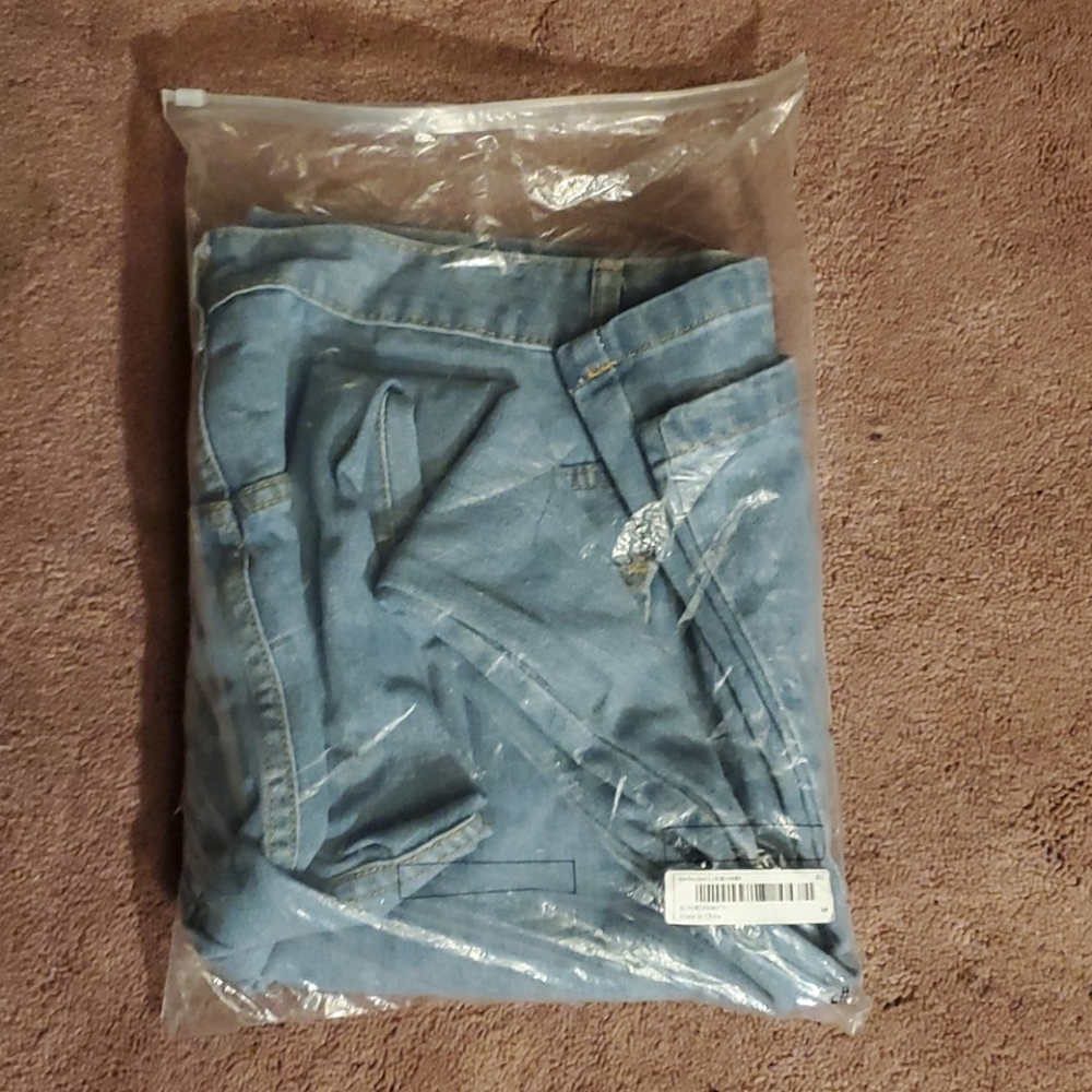 Light jean flare pants